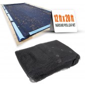 SET Sunsolar Energy Technologies Leaf Net Cover for 12 ft x 20 ft Rectangular Inground Swimming Pool with Extra 4 ft Overlap
