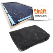 SET Sunsolar Energy Technologies Leaf Net Cover for 12 ft x 24 ft Rectangular Inground Swimming Pool with Extra 4 ft Overlap