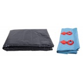 SET SunSolar Energy Technologies-  Premium series In-Ground Solid Pool Cover for 16x36 Foot Rectangle Swimming Pool - Winter Pool Cover with 8-Yr warranty. 8ft Double Water Bags Included.