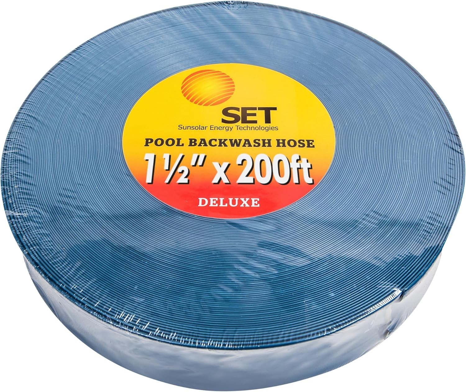 Heavy Duty Deluxe 1.5'' Backwash Discharge Hose for Swimming Pools - 200ft long