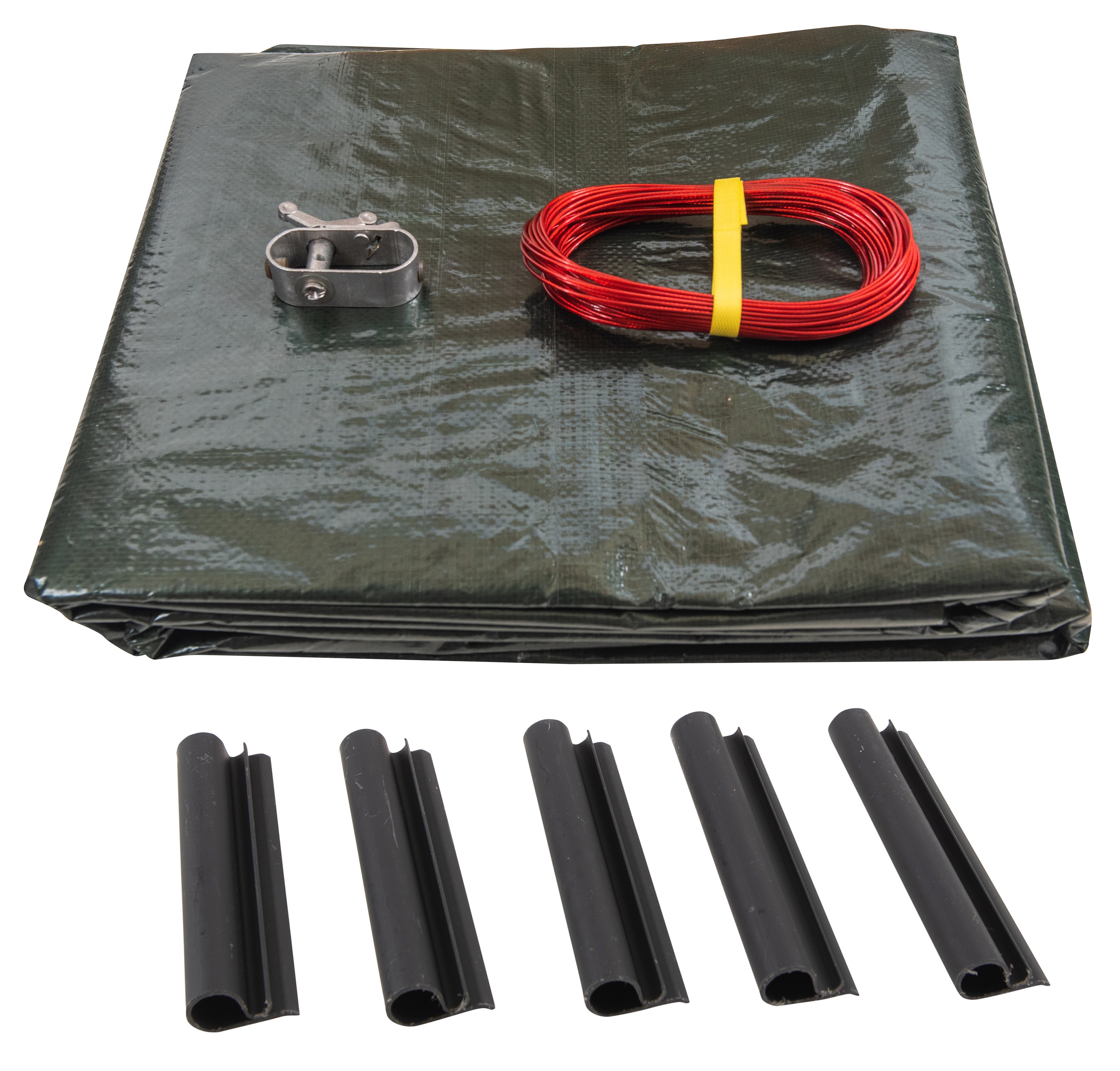 SET SunSolar Energy Technologies-  Heavy Duty series Above Ground Solid Pool Cover for 15x30 Foot Oval Swimming Pool - Winter Pool Cover with Sturdy Cable and Winch 12-Yr warranty. Cover Clips Included.