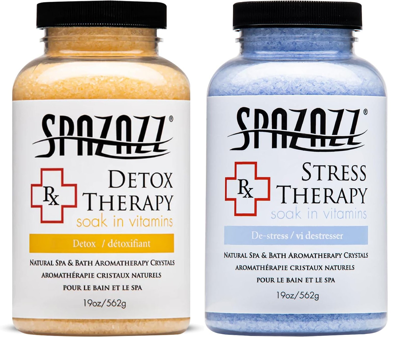 Spazazz Aromatherapy Spa and Bath Crystals 2Pk - Detox/Stress Therapy