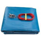 SET SunSolar Energy Technologies-  Super Duty series Above Ground Solid Pool Cover for 18x34 Foot Oval Swimming Pool - Winter Pool Cover with Sturdy Cable and Winch 15-Yr warranty